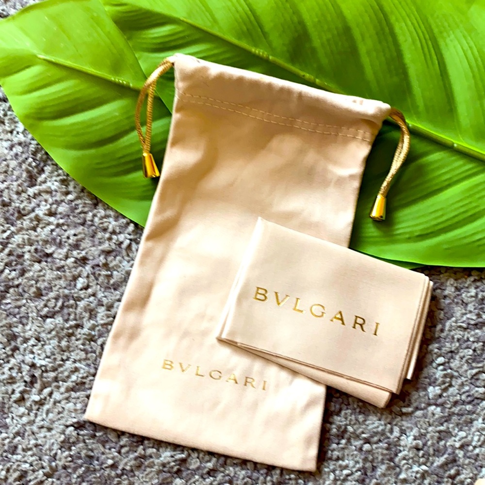 Bulgari eyeglasses pouch and cleaning cloth